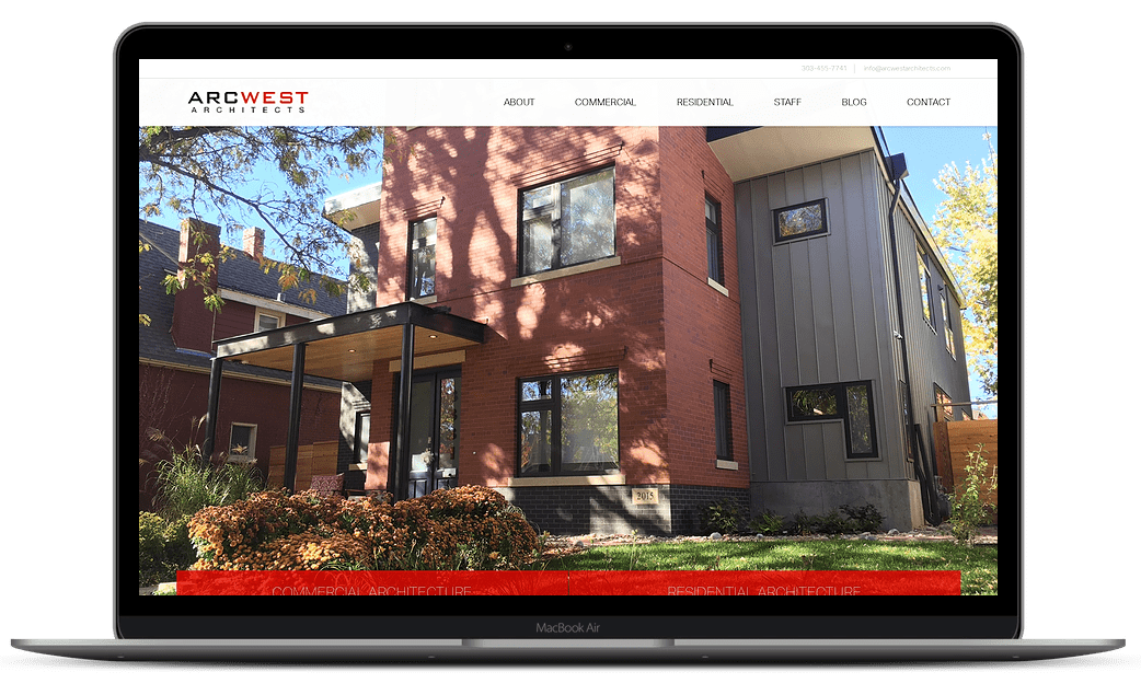 Arcwest Architects Home Page Design
