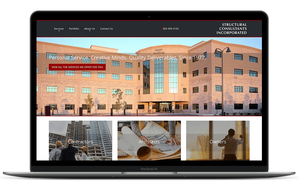 Structural Consultants Incorporated Home Page Design