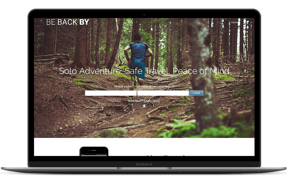 BeBackBy Home Page